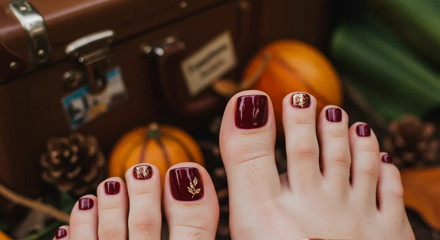 10 Chic Fall Toe Nails Ideas Autumn Travelers Love for Stylish Getaway Looks – Featured Image