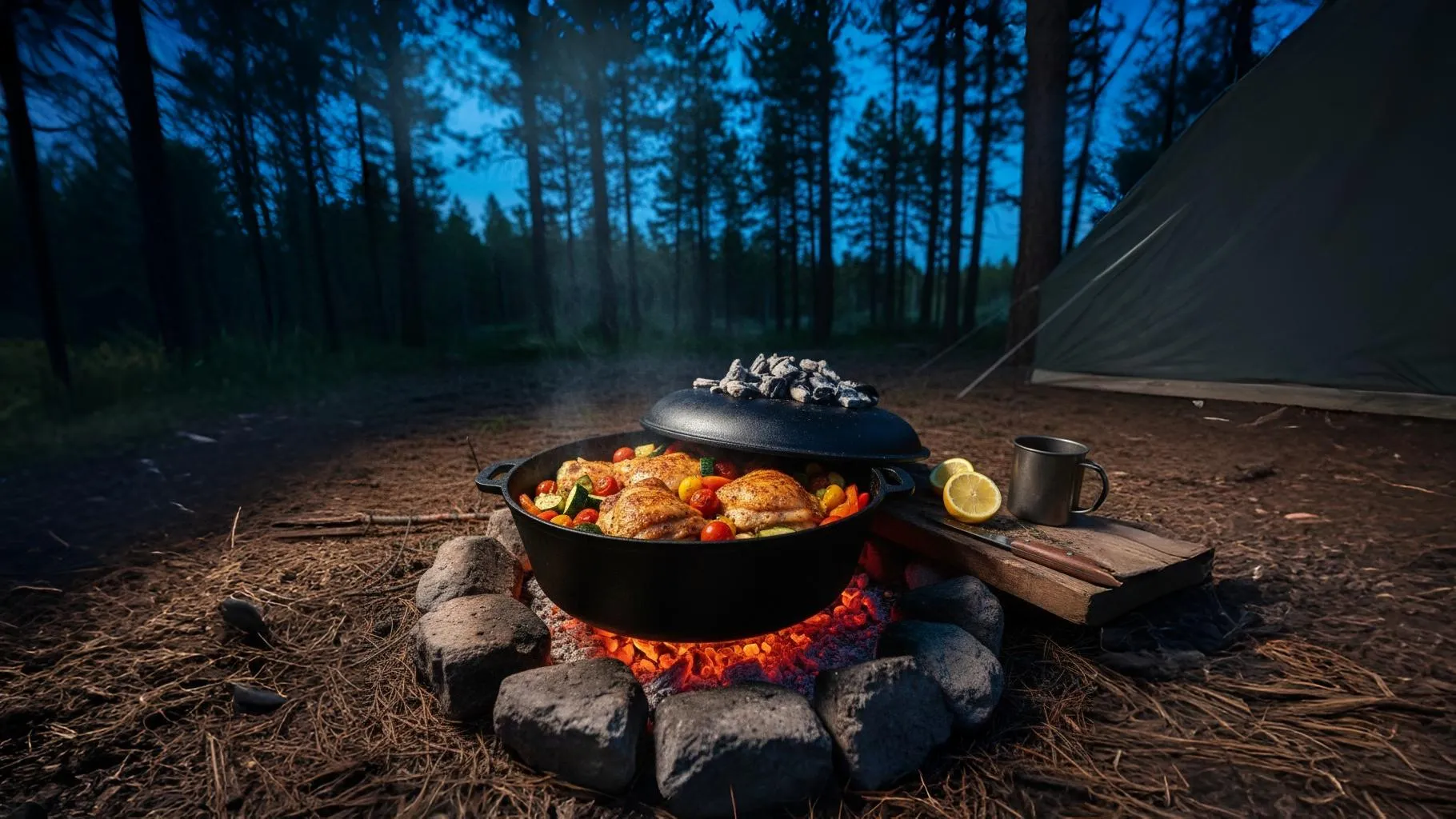 15 Easy Dutch Oven Chicken Recipes for Camping to Try Tonight – Featured Image