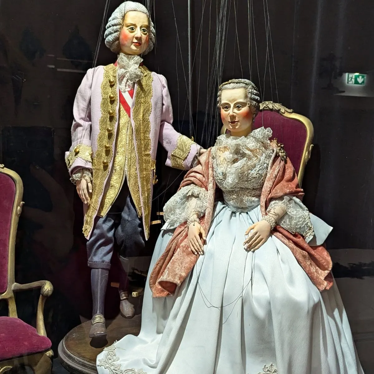 Traditional wooden marionette puppet in Augsburg