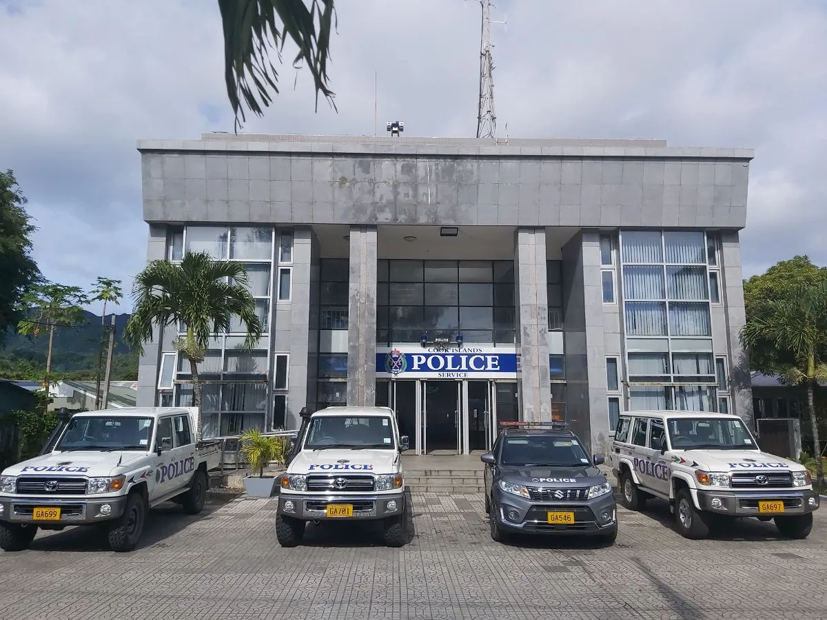 The police station in Avarua where visitors get driving licenses