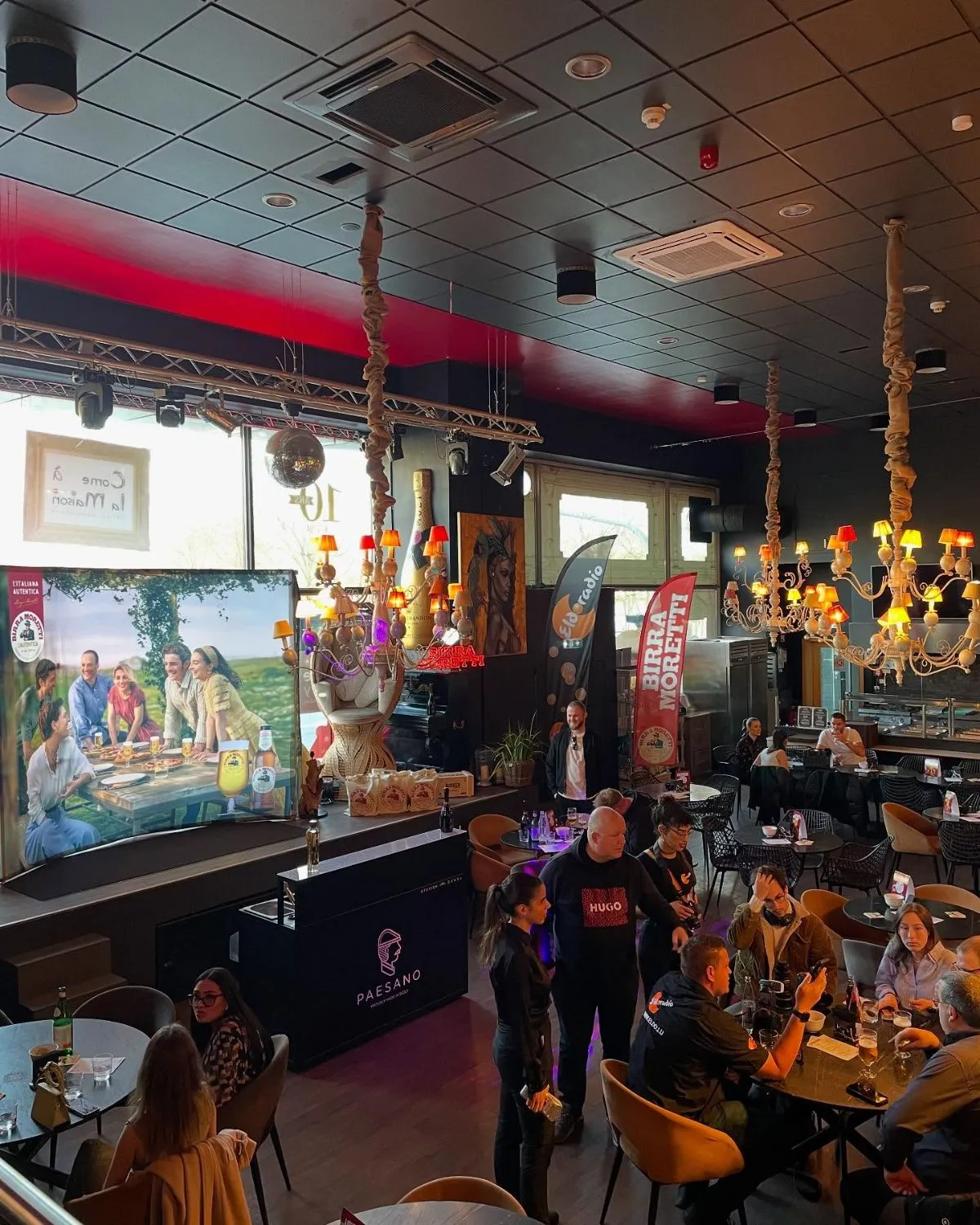 Family enjoying a budget meal in a cozy Luxembourg restaurant