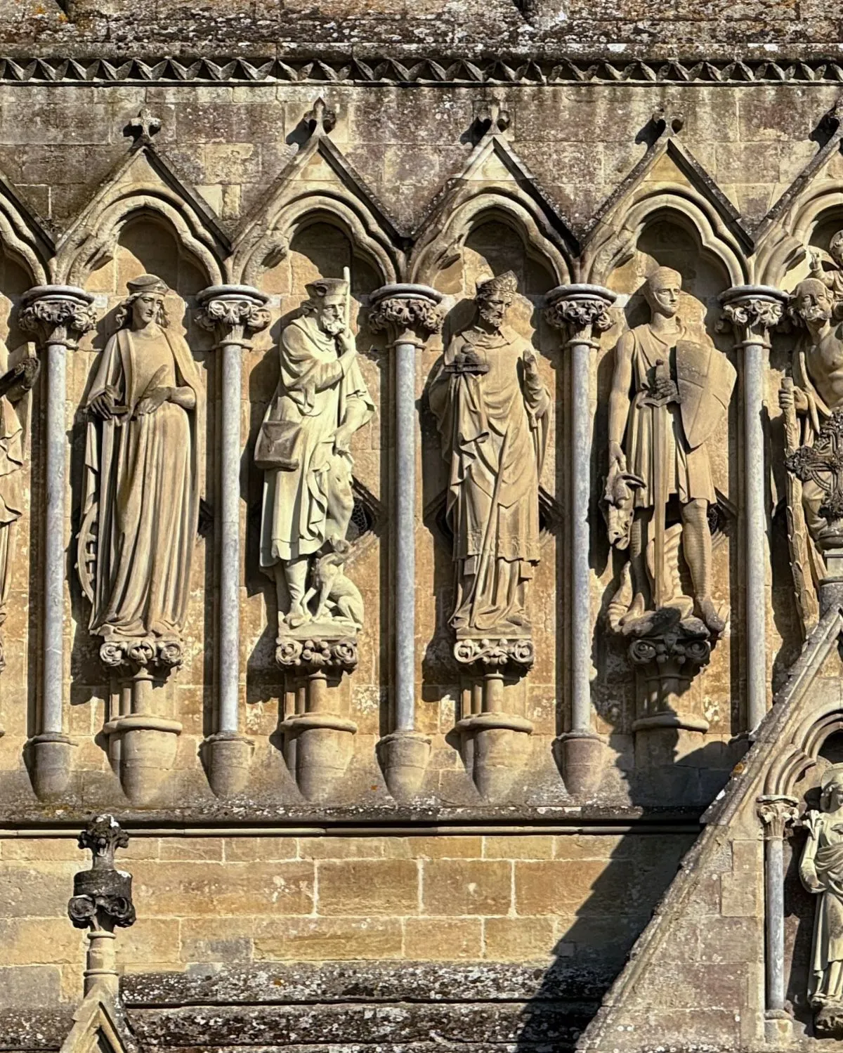 Detailed Gothic stone sculpture at the Musée de l’Œuvre Notre-Dame in Strasbourg.