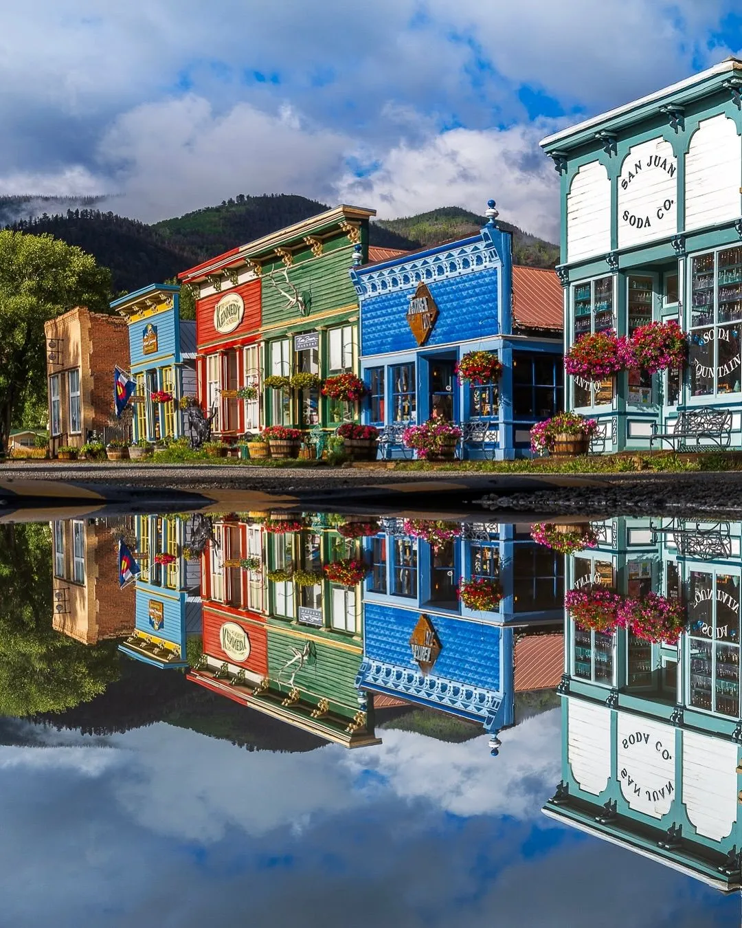 Preserved 1800s Victorian wooden storefront in Lake City