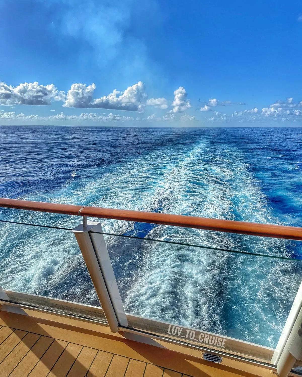 View of the Indian Ocean from a safari cruise ship deck