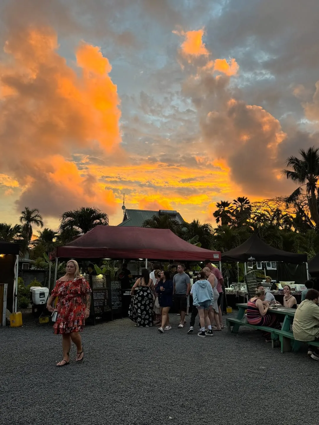 The entrance area of the Muri Night Market in Rarotonga