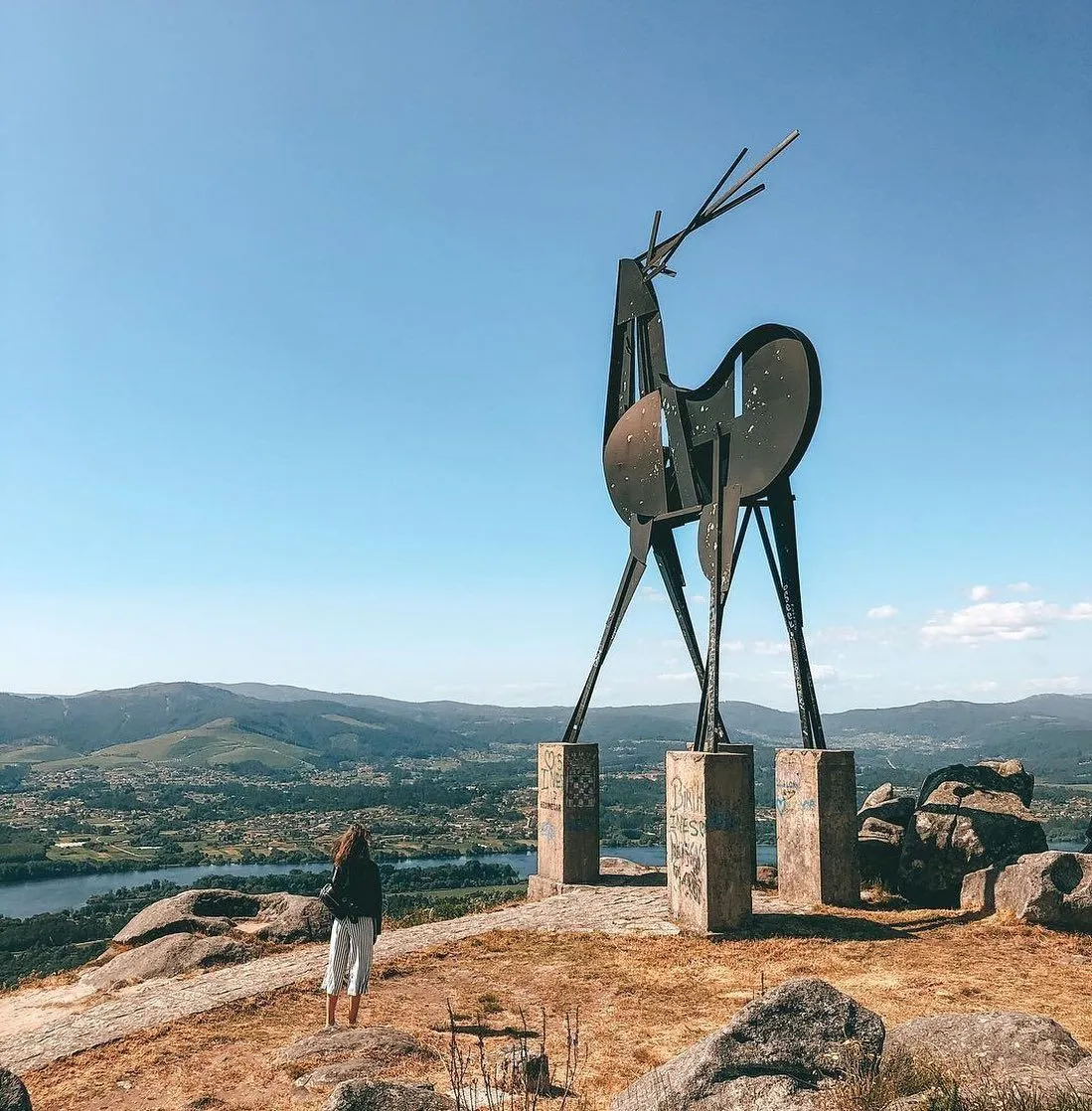 Artistic sculptures in the streets of Vila Nova de Cerveira.