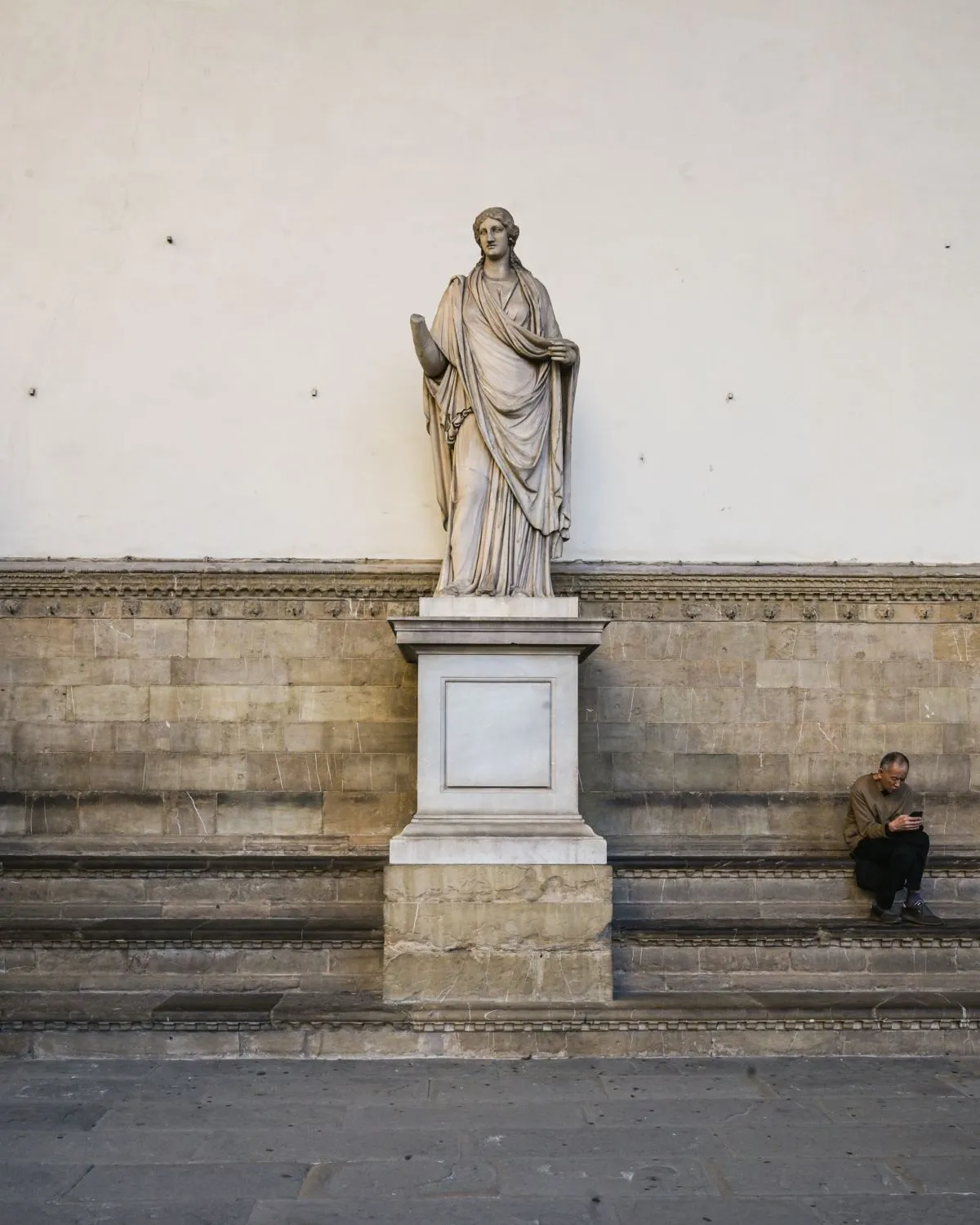 The historic Loggia dei Lanzi open-air gallery in Florence