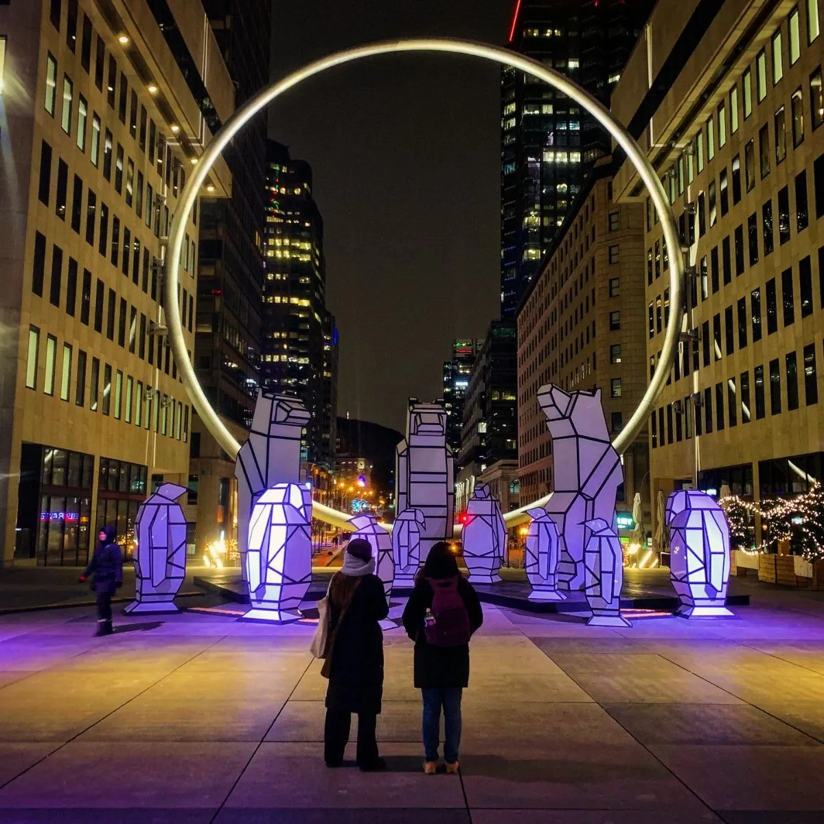 Colorful outdoor art installations in Montreal