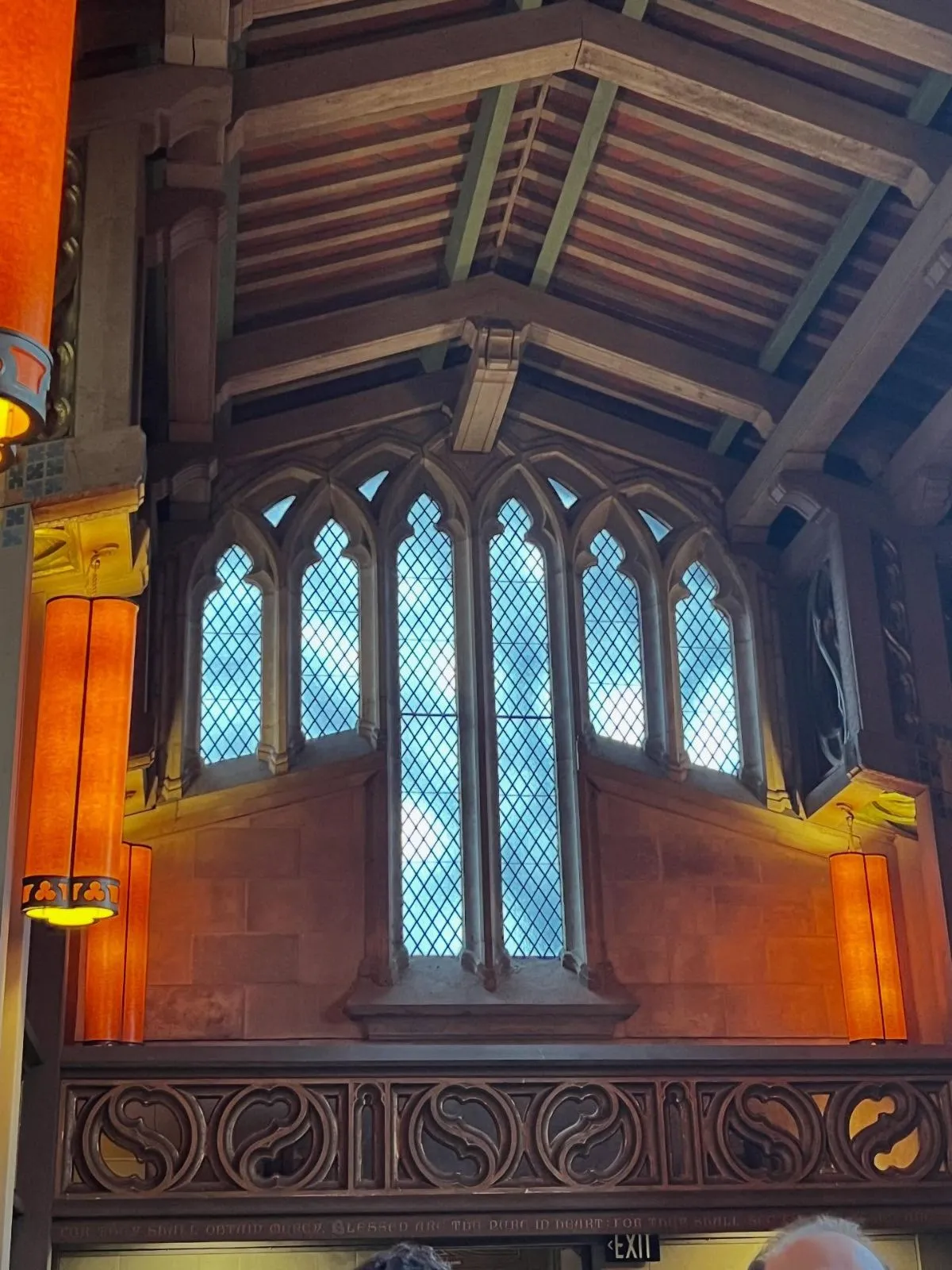 Wooden entrance doors to the First Church of Christ Scientist in Berkeley