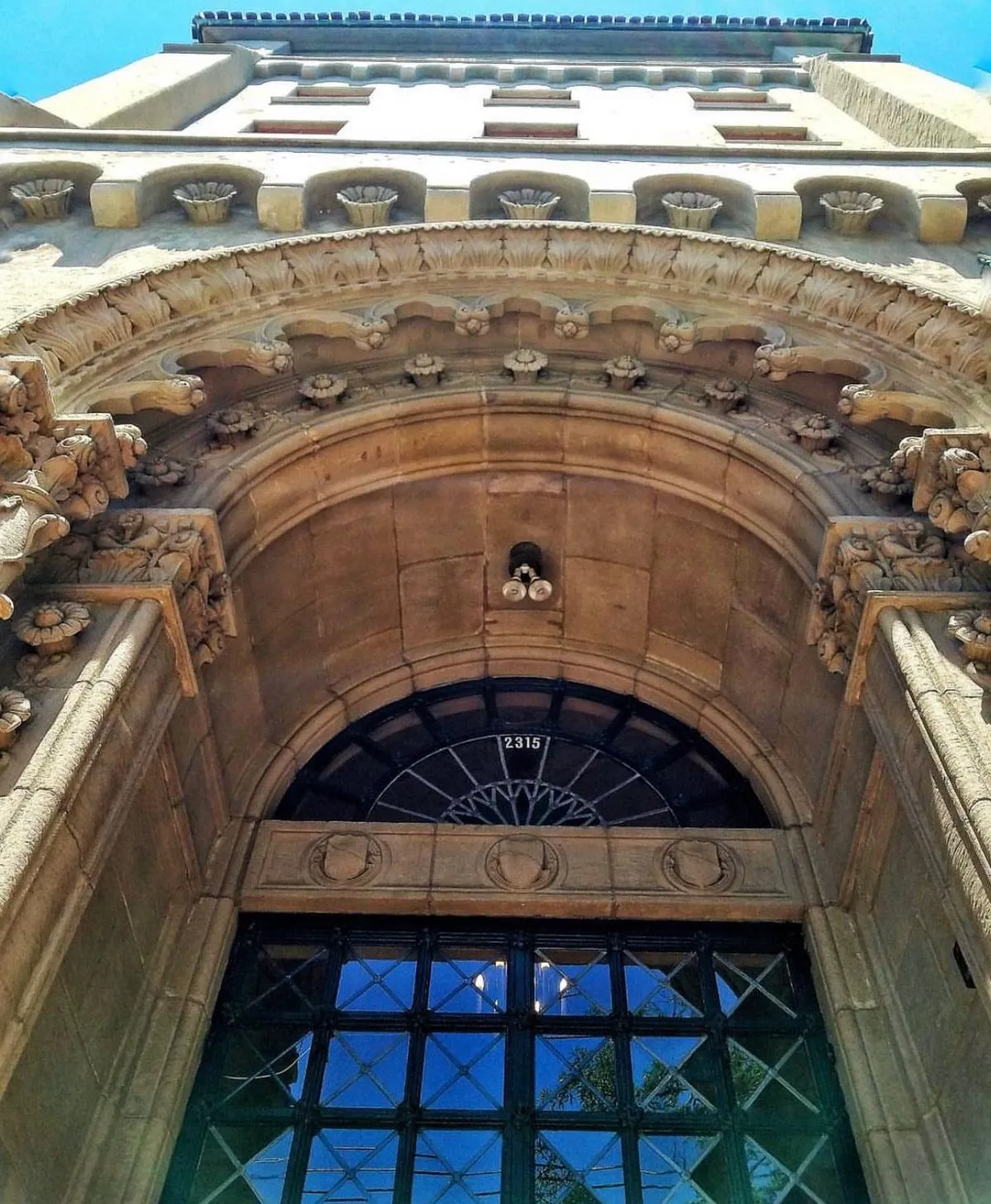 Intricate colorful tile work and lanterns at the Berkeley City Club